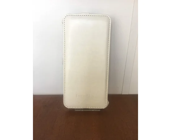 Шкіряний чохол фліп "imperium" білий для iPhone 6 Plus/6S Plus