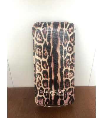 Шкіряний чохол фліп "imperium" Леопард для iPhone 6 Plus / 6S Plus