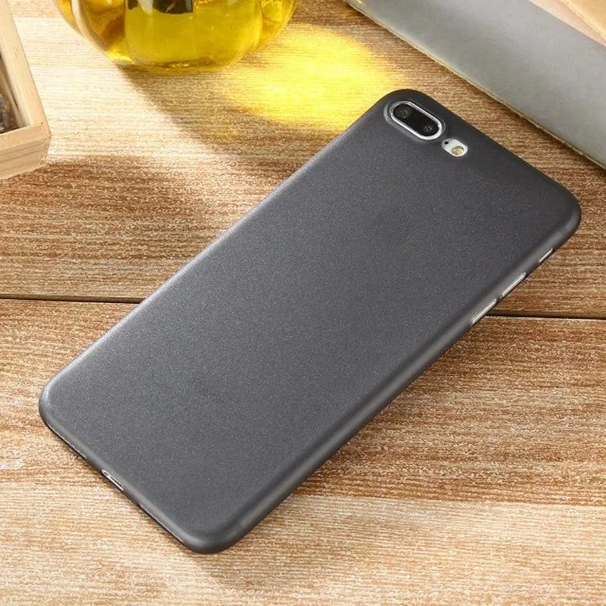 Ультратонкий пластиковый чехол "Ultrathin 0.3mm" черный для iPhone 7 Plus/8 Plus