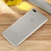 Ультратонкий пластиковый чехол "Ultrathin 0.3mm" серый для iPhone 7 Plus/8 Plus