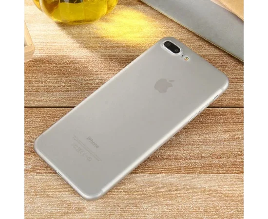 Ультратонкий пластиковый чехол "Ultrathin 0.3mm" серый для iPhone 7 Plus/8 Plus