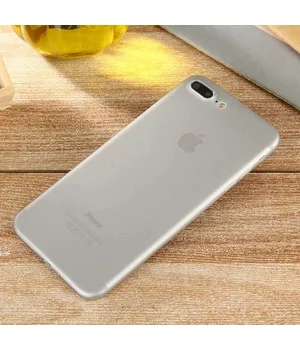 Ультратонкий пластиковый чехол "Ultrathin 0.3mm" серый для iPhone 7 Plus/8 Plus