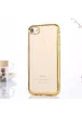 Силиконовый золотой прозрачный чехол для iPhone 7/8