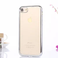 Силиконовый серебряный прозрачный чехол для iPhone 7/8