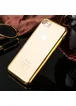 Силиконовый золотой прозрачный чехол для iPhone 7/8