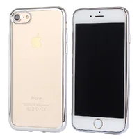 Силиконовый серебряный прозрачный чехол для iPhone 7/8