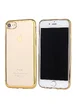 Силиконовый золотой прозрачный чехол для iPhone 7/8