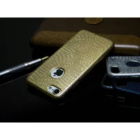 Силиконовый матовый чехол "Змея" золотой для iPhone 7/8