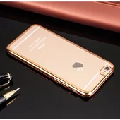 Силиконовый золотой прозрачный чехол для iPhone 7/8