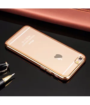 Силиконовый золотой прозрачный чехол для iPhone 7/8 Силиконовый золотой прозрачный чехол для iPhone 7/8