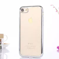 Силиконовый серебряный прозрачный чехол для iPhone 7/8