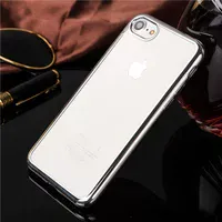 Силиконовый серебряный прозрачный чехол для iPhone 7/8
