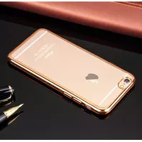 Силіконовий золотий прозорий чохол для iPhone 7/8