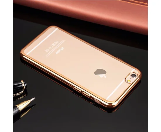 Силіконовий золотий прозорий чохол для iPhone 7/8
