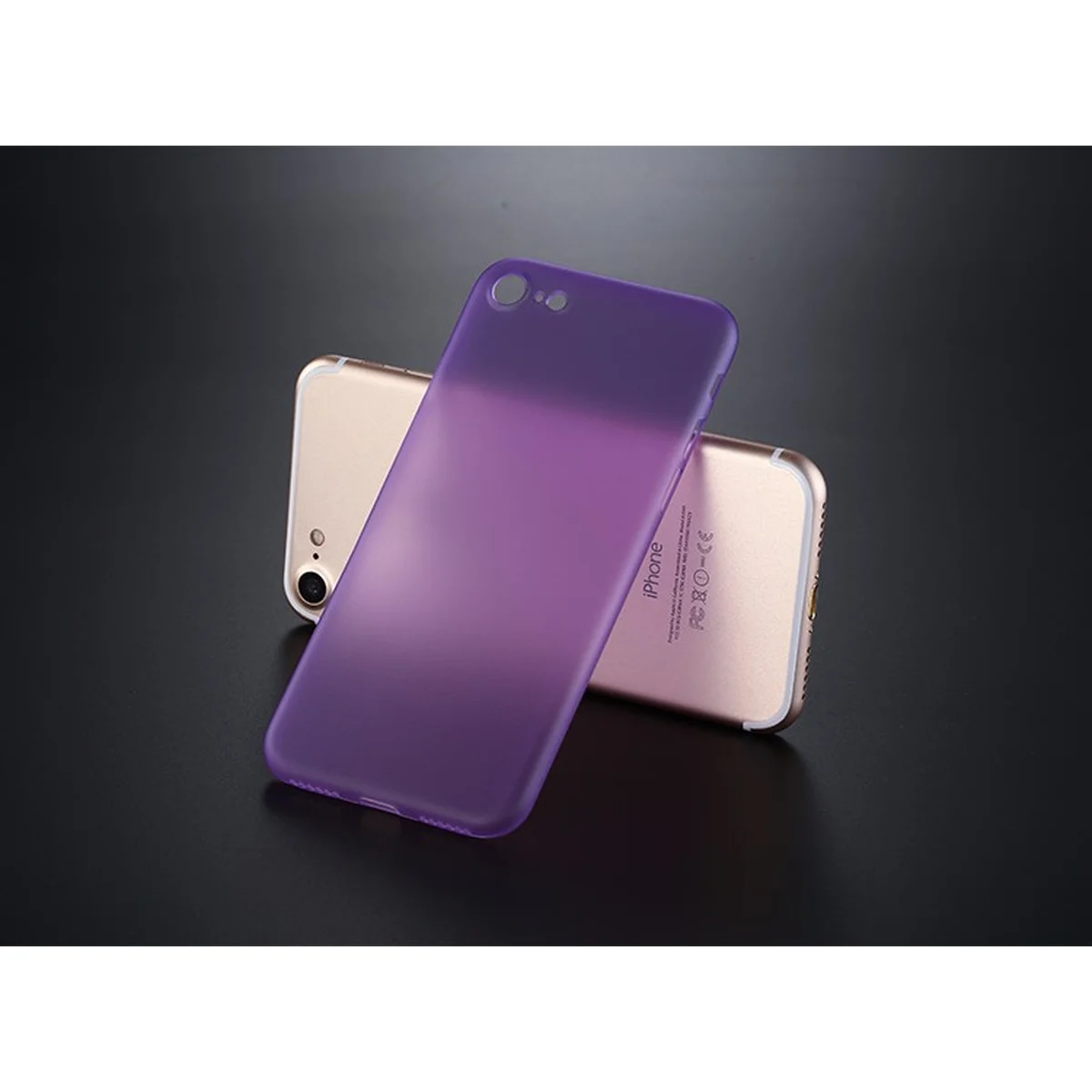 Ультратонкий пластиковый чехол "Ultrathin 0.3mm" фиолетовый для iPhone 7/8