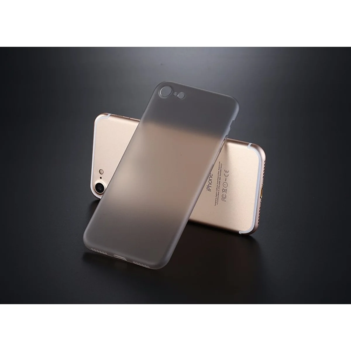 Ультратонкий пластиковый чехол "Ultrathin 0.3mm" серый для iPhone 7/8