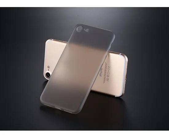 Ультратонкий пластиковый чехол "Ultrathin 0.3mm" серый для iPhone 7/8