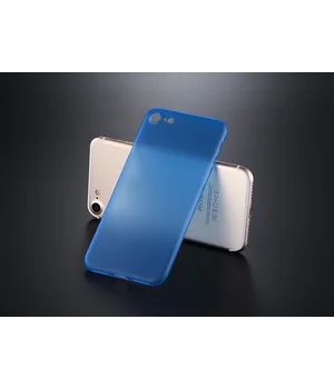 Ультратонкий пластиковый чехол "Ultrathin 0.3mm" синий для iPhone 7/8