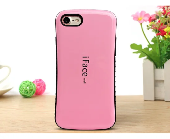 Антиударный чехол "iFace" розовый для iPhone 7/8