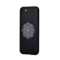 Кожаный чехол "Devia" Flower Embroidery черный для iPhone 7/8