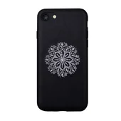 Шкіряний чохол "Devia" Flower Embroidery чорний для iPhone 7/8