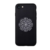 Кожаный чехол "Devia" Flower Embroidery черный для iPhone 7/8