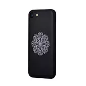 Шкіряний чохол "Devia" Flower Embroidery чорний для iPhone 7/8