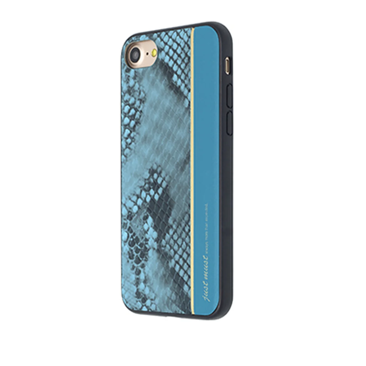 Кожаный чехол "JustMust" Fendi синий для iPhone 7/8