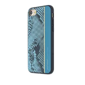 Кожаный чехол "JustMust" Fendi синий для iPhone 7/8