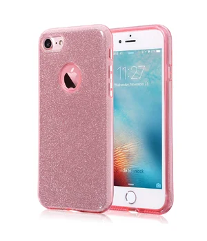 Чехол с блестками "Dazzling shine" силиконовый для iPhone 7/8 розовый Чехол с блестками "Dazzling shine" силиконовый для iPhone 7/8 розовый