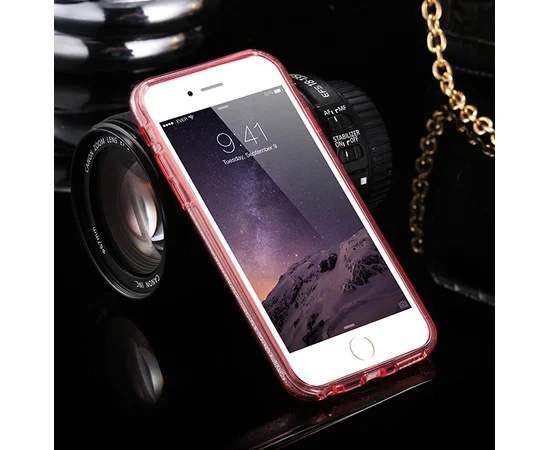 Чехол с блестками "Dazzling shine" силиконовый для iPhone 7/8 розовый