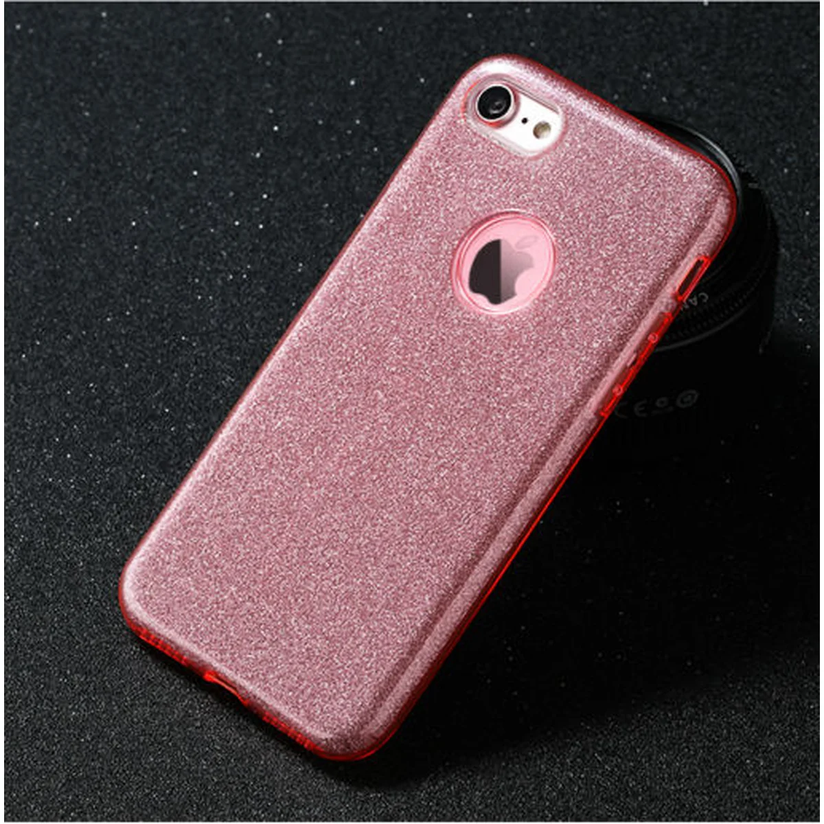 Чехол с блестками "Dazzling shine" силиконовый для iPhone 7/8 розовый