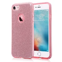Чехол с блестками "Dazzling shine" силиконовый для iPhone 7/8 розовый