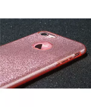 Чехол с блестками "Dazzling shine" силиконовый для iPhone 7/8 розовый