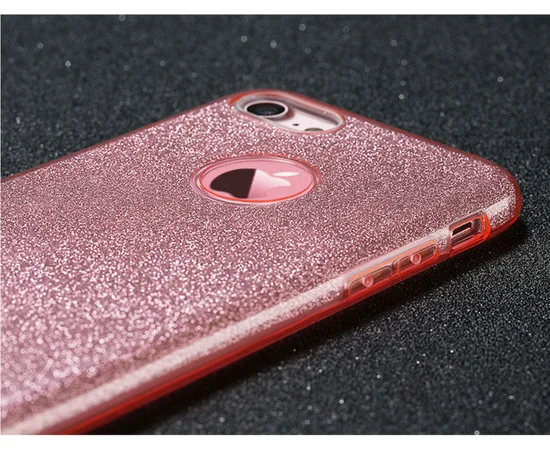 Чохол з блискітками "Dazzling shine" силіконовий для iPhone 7/8 рожевий