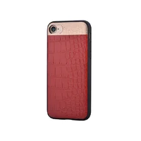 Чехол из натуральной кожи "Comma" Croco красный для iPhone 7/8