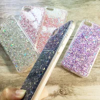 Чохол з блискітками "3D Glitter" силіконовий для iPhone 7/8 синій