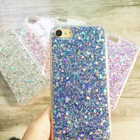 Чохол з блискітками "3D Glitter" силіконовий для iPhone 7/8 синій