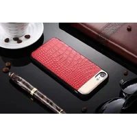 Чехол из натуральной кожи "Comma" Croco красный для iPhone 7/8