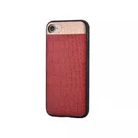 Чехол из натуральной кожи "Comma" Croco красный для iPhone 7/8