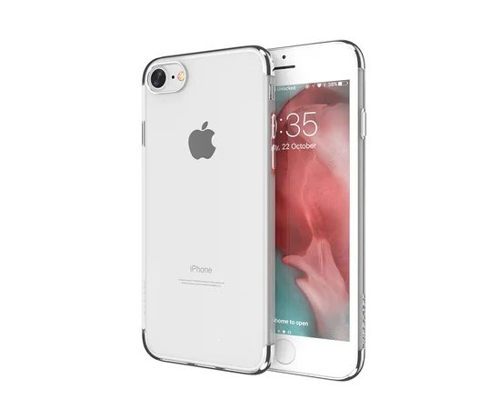 Силиконовый "Royal style" серебряный чехол для iPhone 7/8