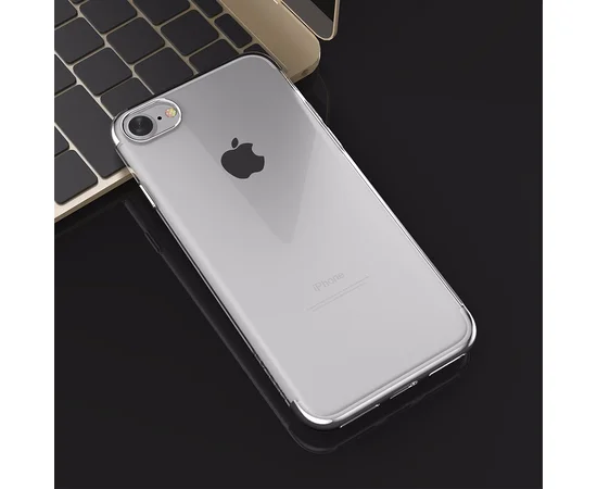 Силиконовый "Royal style" серебряный чехол для iPhone 7/8