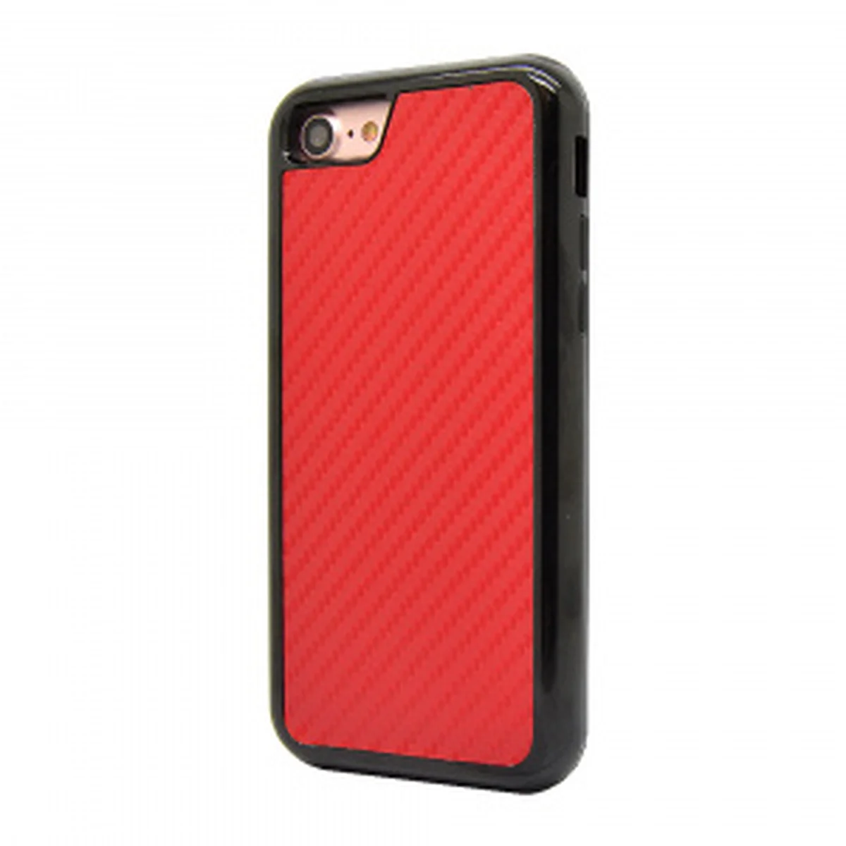 Противоударный чехол "Carbon Fiber" красный для iPhone 7/8