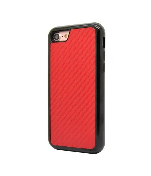 Противоударный чехол "Carbon Fiber" красный для iPhone 7/8