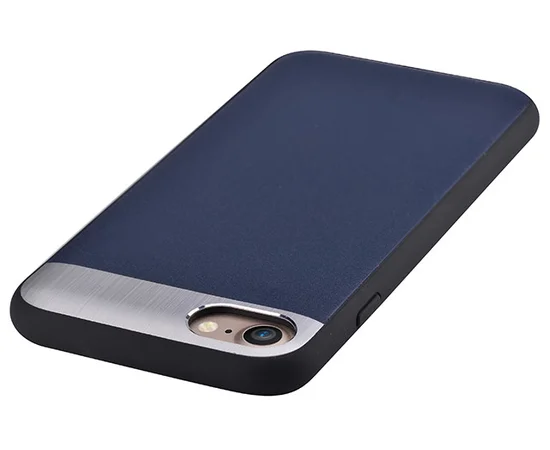 Чехол из натуральной кожи "Comma" Vivid Leather синий для iPhone 7/8