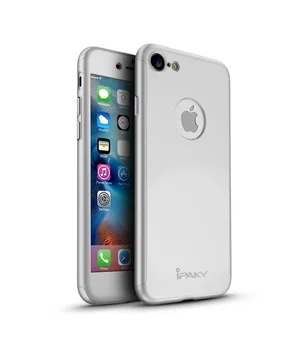 Противоударный серебряный чехол "iPaky" 360 для iPhone 7/8