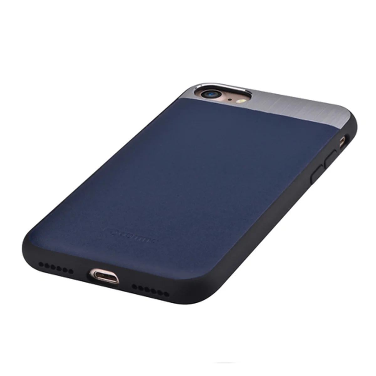 Чехол из натуральной кожи "Comma" Vivid Leather синий для iPhone 7/8