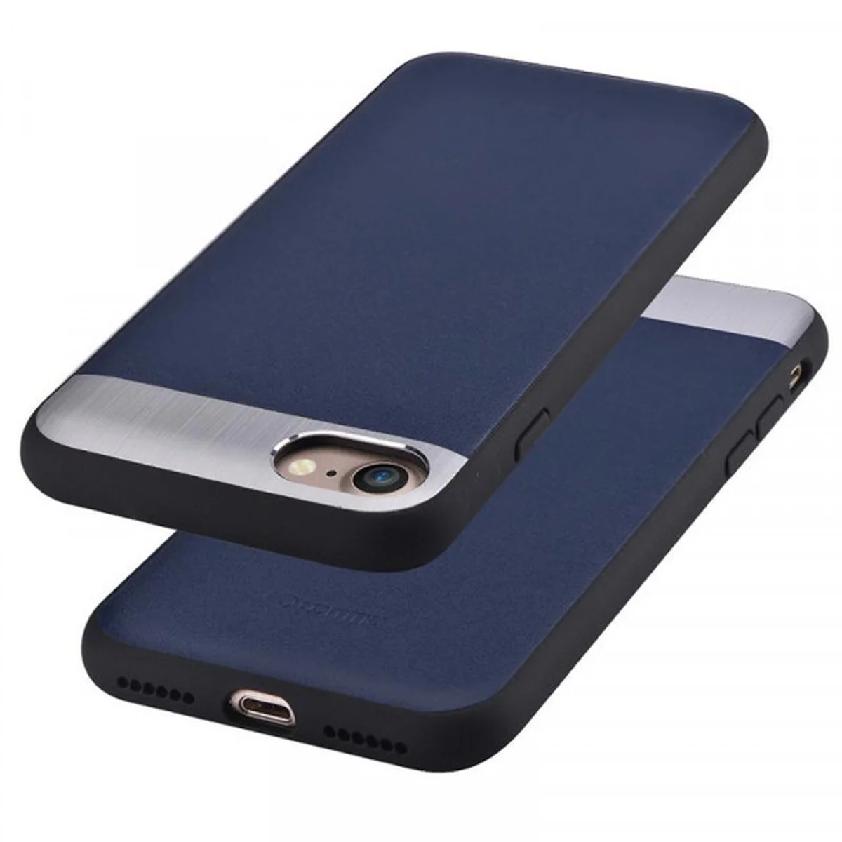 Чехол из натуральной кожи "Comma" Vivid Leather синий для iPhone 7/8