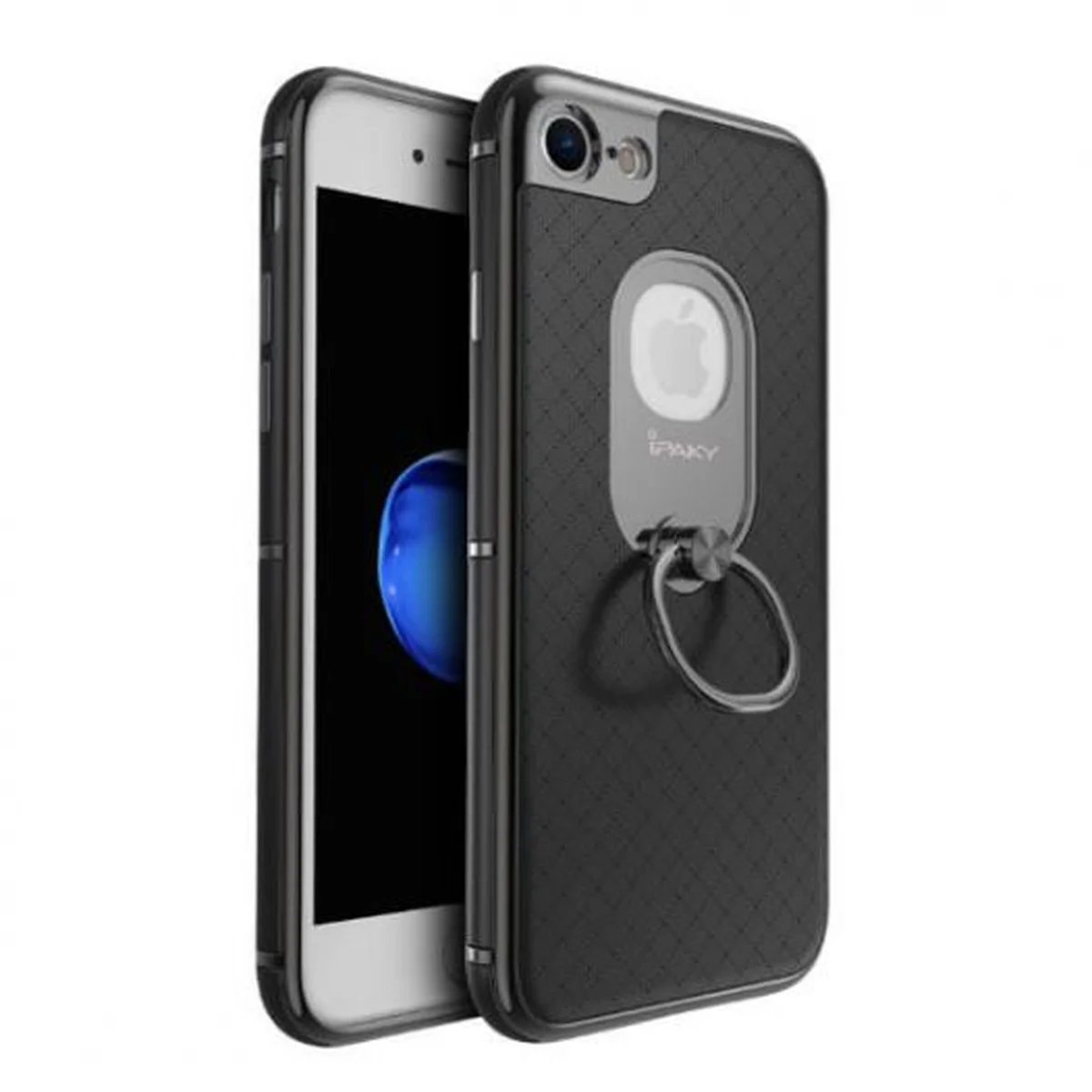Противоударный чехол "iPaky" Ring Series черный для iPhone 7/8