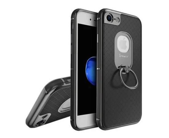 Противоударный чехол "iPaky" Ring Series черный для iPhone 7/8